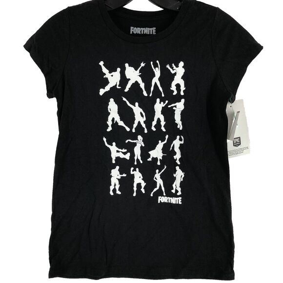 Fortnite Dance Black T-shirt Shirt Girls Size XL NWT - Picture 1 of 6